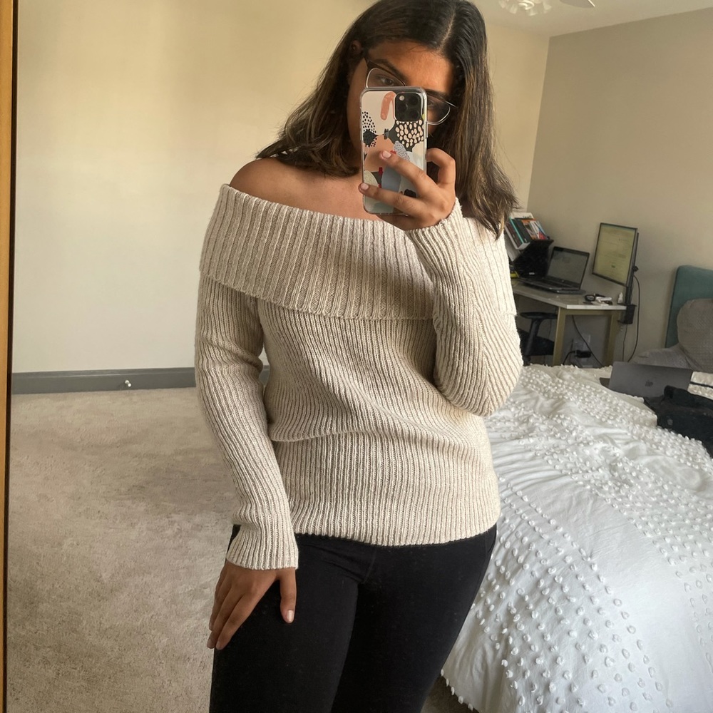 Off the shoulder sweater